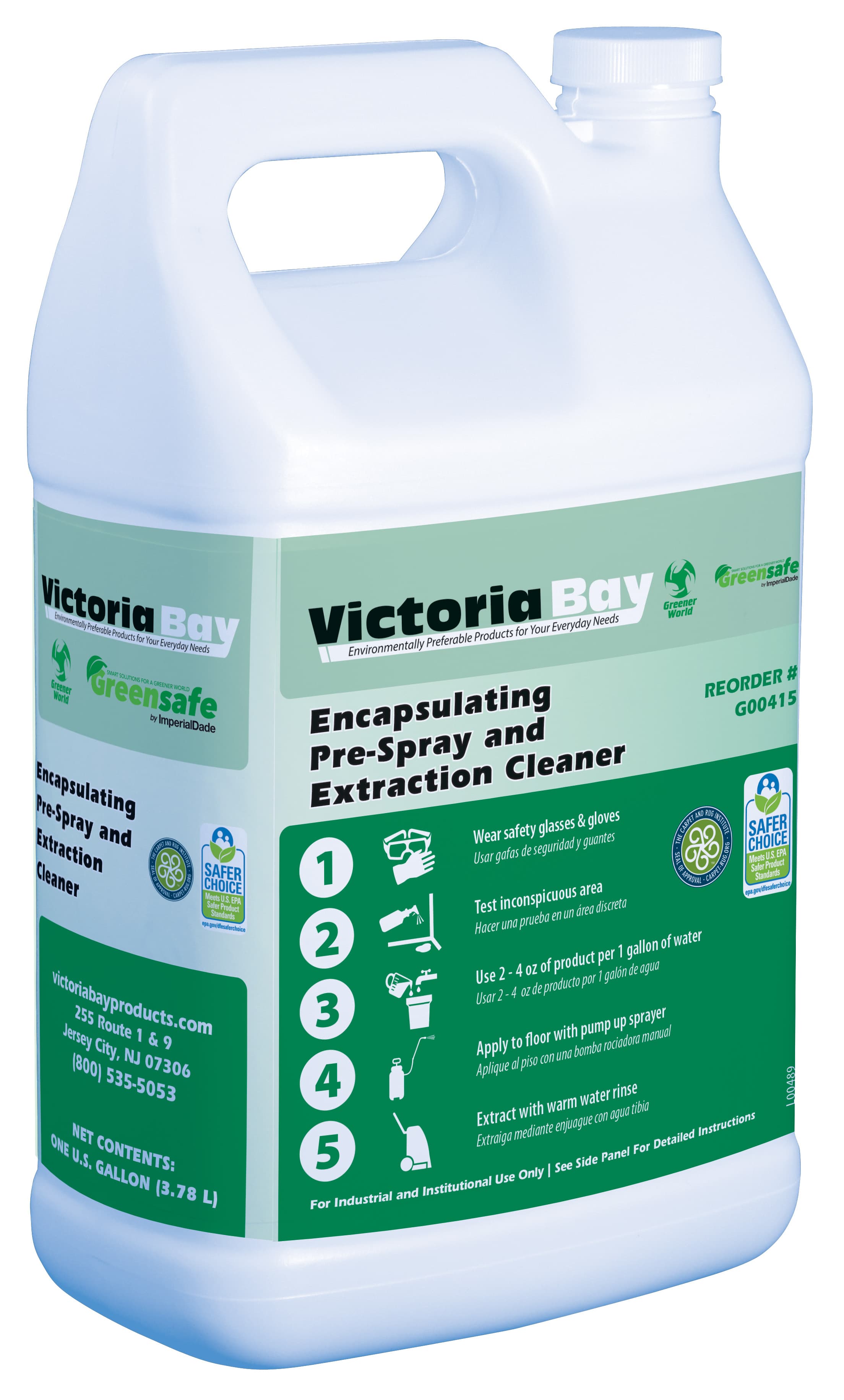Victoria Bay Encapsulating Pre-Spray & Extraction Cleaner 1 GAL 4/Case