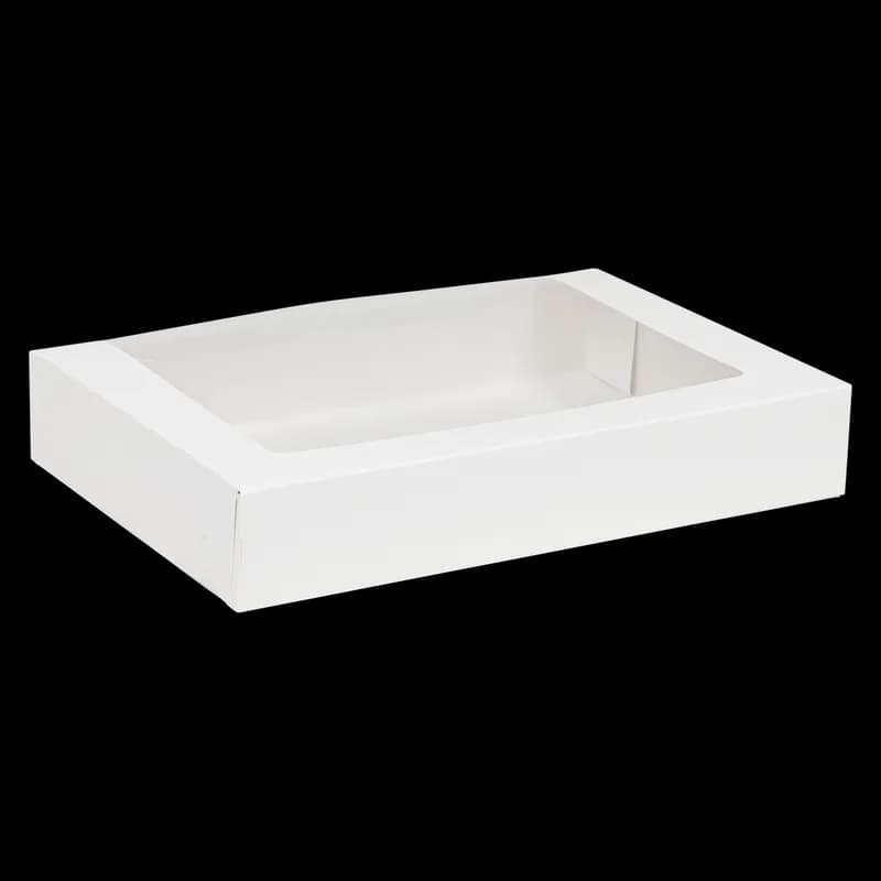 Donut Box 11.5X8X2 IN SBS Paperboard White Waterfall With Window 150/Case