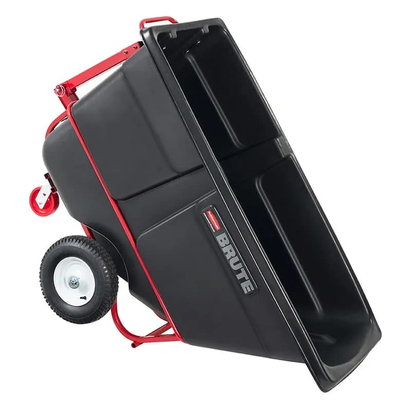 Brute® Utility Tilt Truck 34X72.25X44.63 IN 1 Cubic Yard 2100 LB Heavy Duty Towable Trainable Rotomolded 1/Each