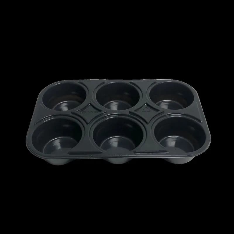 Muffin Tray 6 Compartment CPET 250/Case