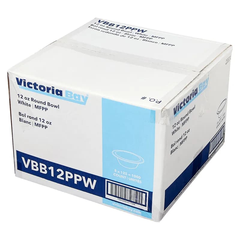 Victoria Bay Bowl 12 OZ PP White Heavyweight 1000/Case