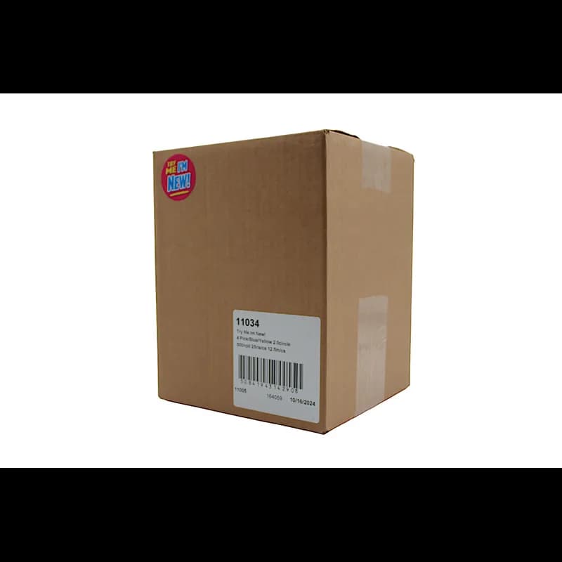 Try Me Im New! Promo Label 2 IN Pink Blue Yellow Circle 500 Count/Roll 25 Rolls/Case 12500 Count/Case