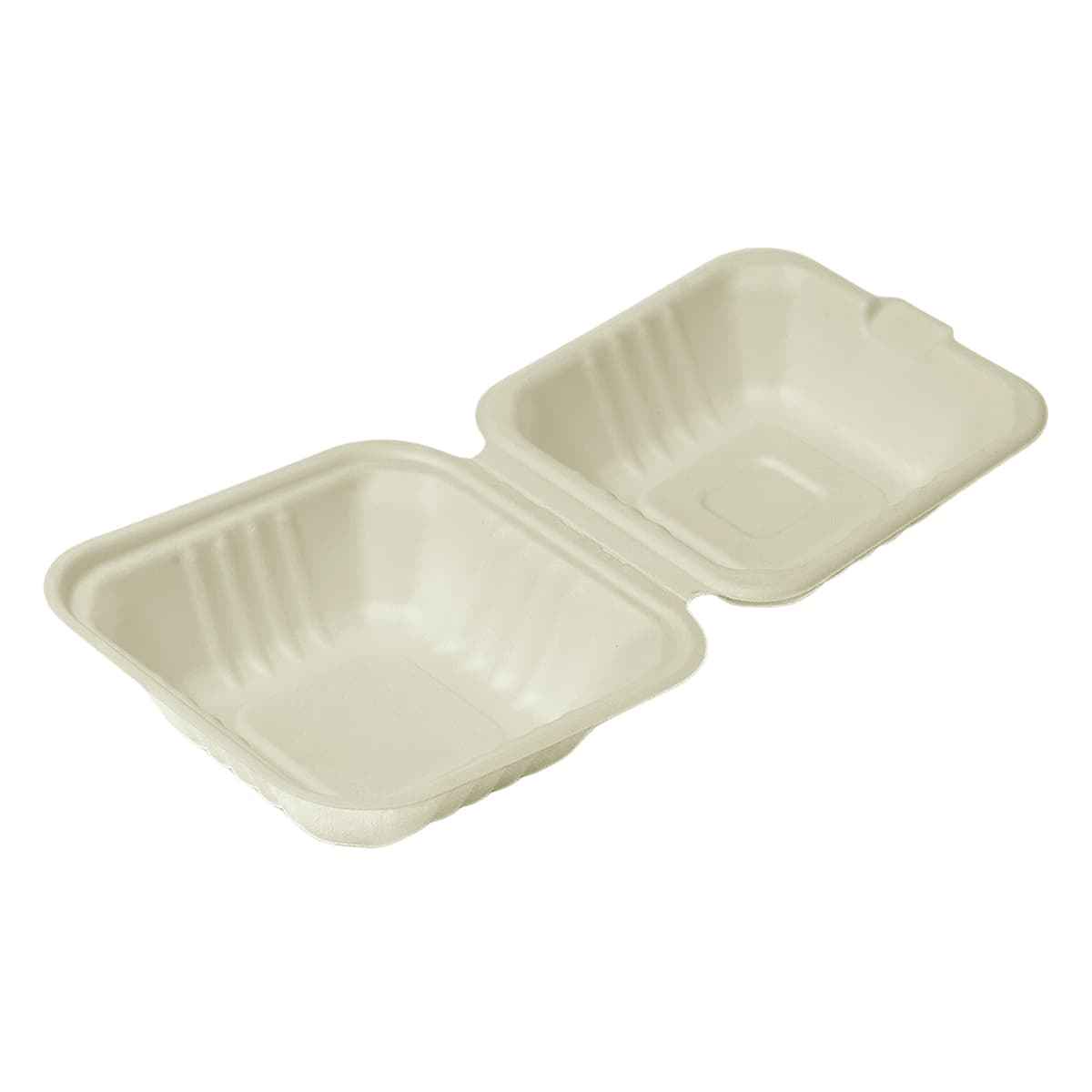 Victoria Bay Take-Out Container Hinged 6X6 IN Plant Fiber Brown Square 400/Case