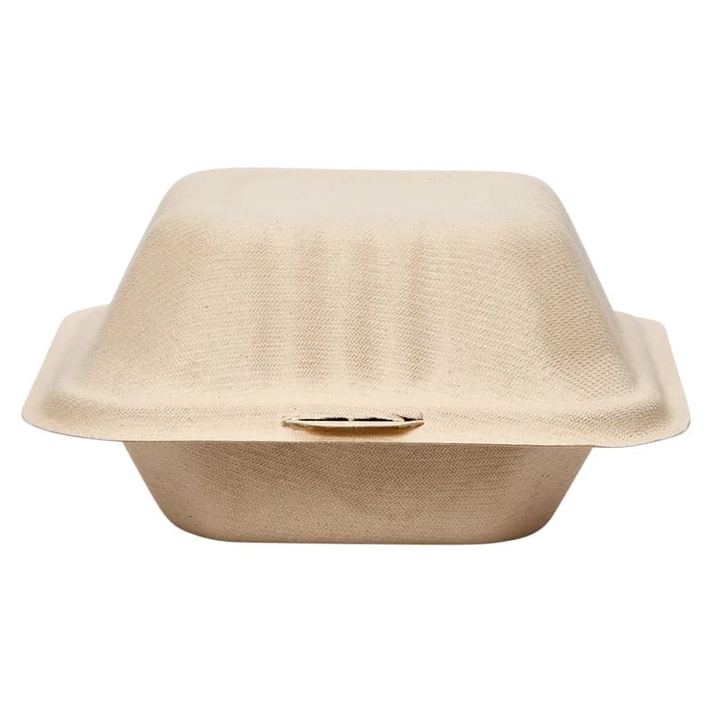 Victoria Bay Take-Out Container Hinged 6X6 IN Plant Fiber Brown Square 400/Case