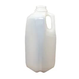 Juice Bottle 0.5 GAL HDPE Natural Plain Square With Handle 108/Case