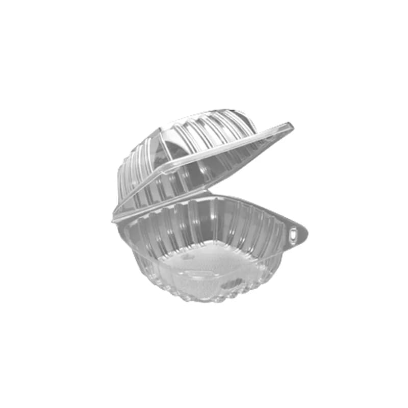 Take-Out Container Hinged 5X5 IN OPS Clear 125 Count/Pack 4 Packs/Case 500 Count/Case