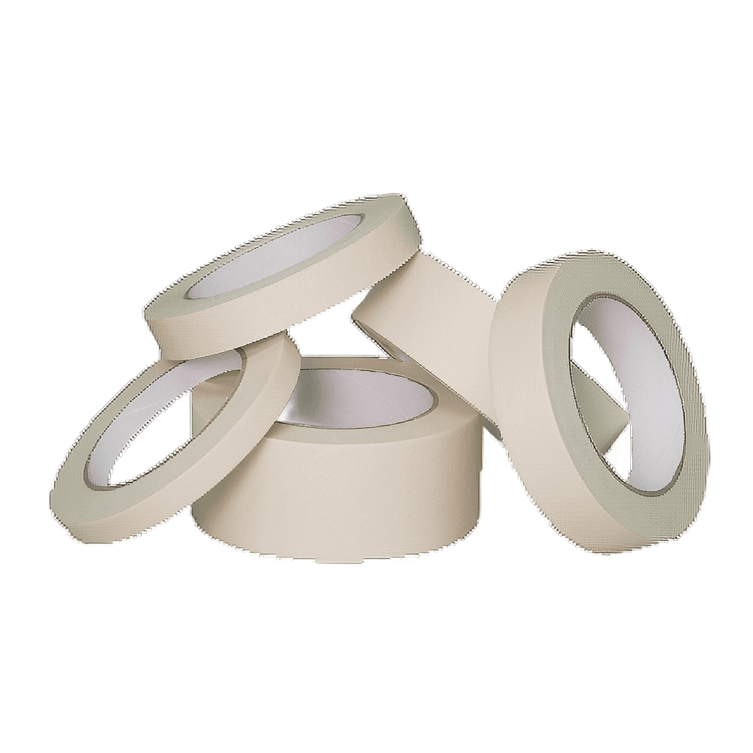 Masking Tape 1IN X60YD Natural Crepe Paper Adhesive 1/Roll