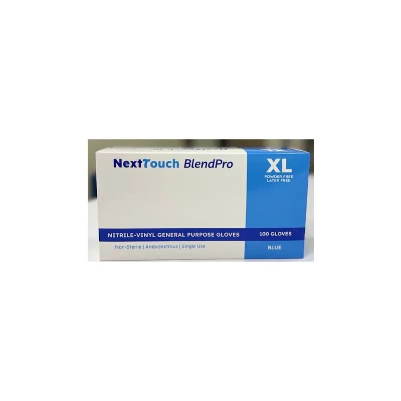 Gloves XL Blue Vinyl Nitrile Hybrid Powder-Free 1000/Case