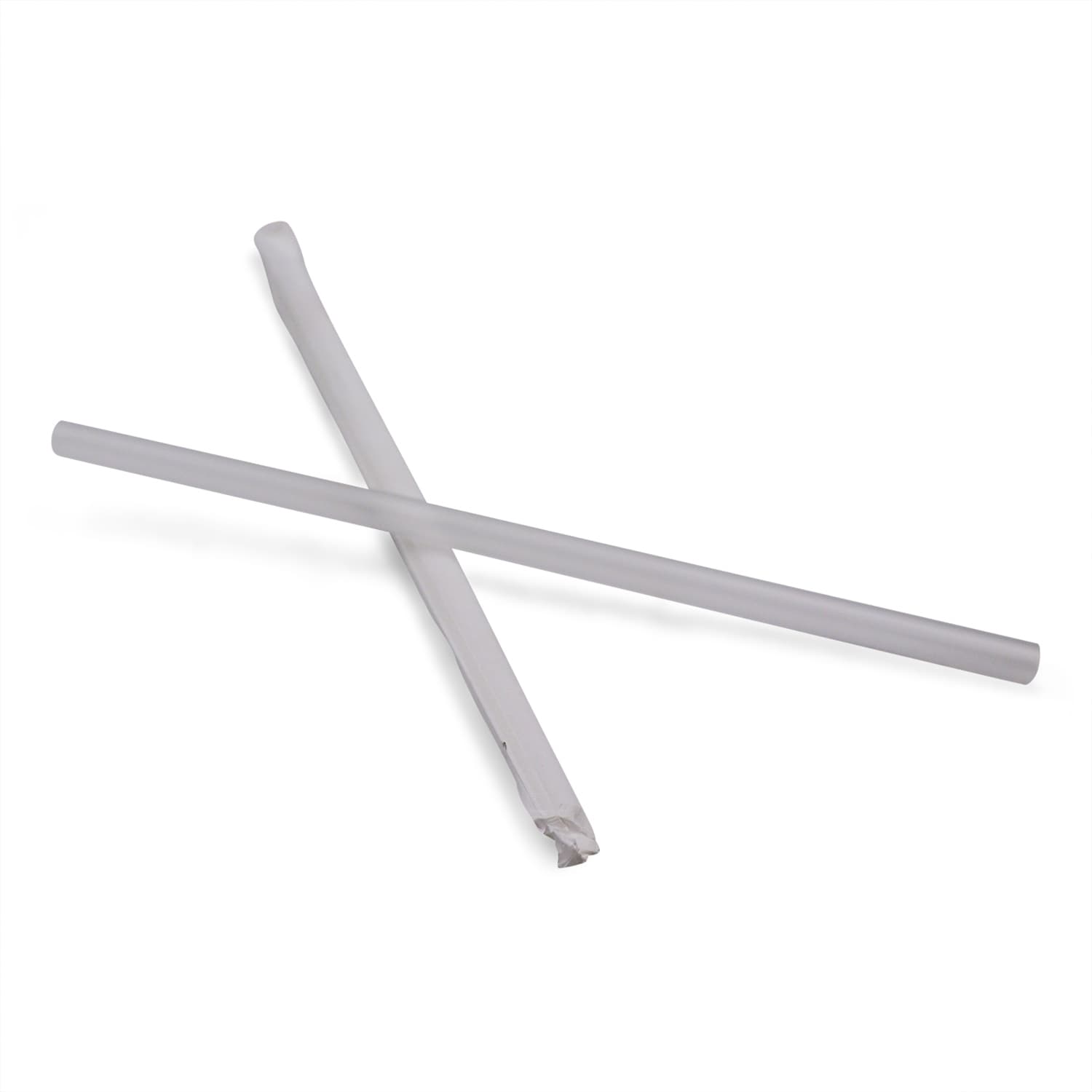 Giant Straw 7.75 IN Paper Clear 300 Count/Pack 25 Packs/Case 7500 Count/Case