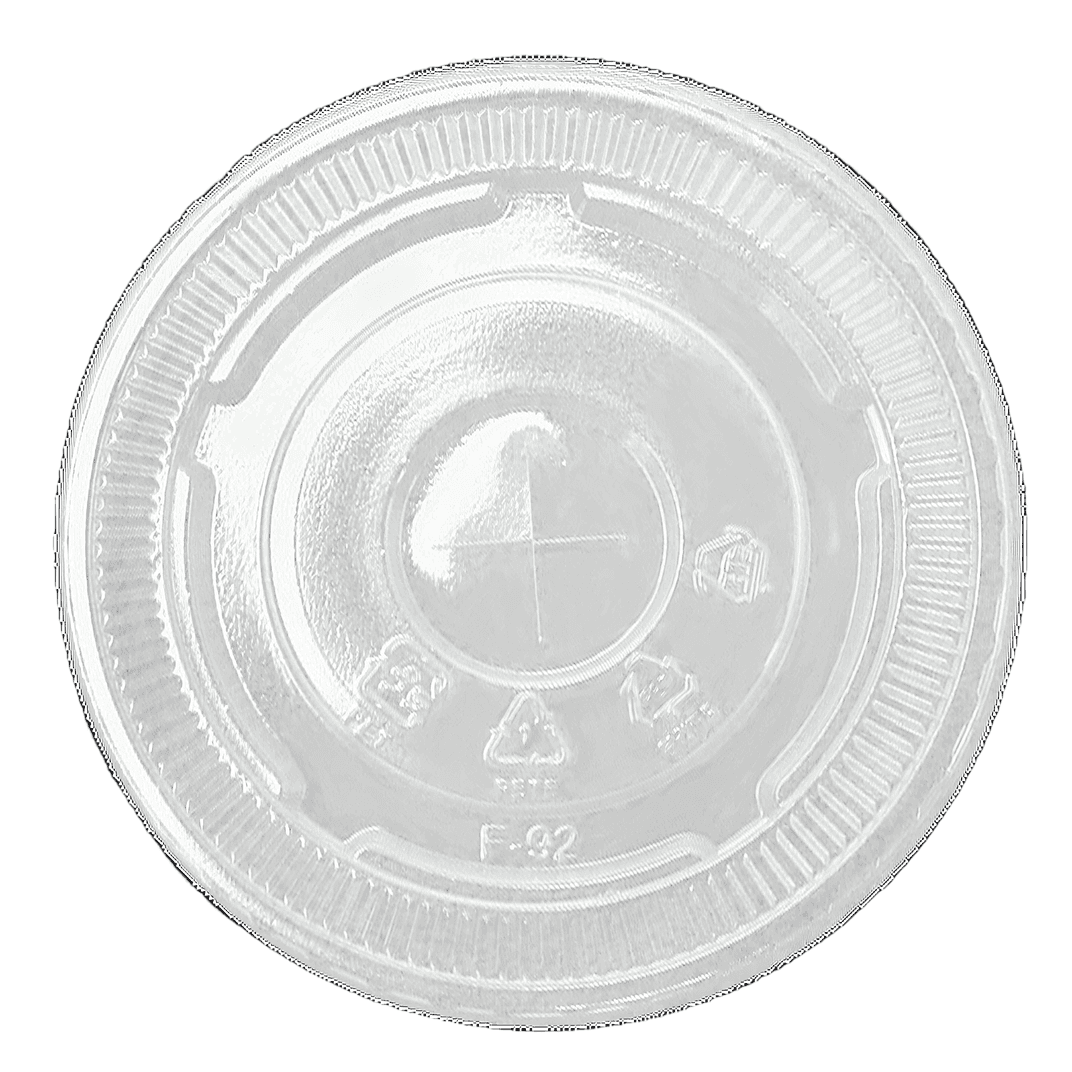 Lid Flat 92MM PET Clear For Cup With Hole 1000/Case