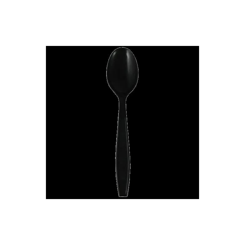 Karat® Teaspoon PP Black Extra Heavy 100 Count/Bag 10 Bags/Case 1000 Count/Case