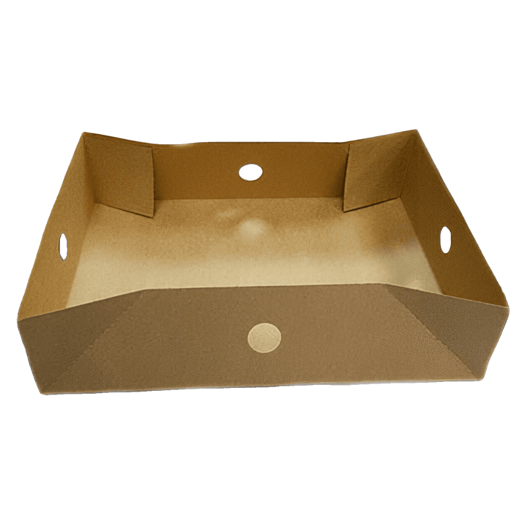 #2 Donut Tray 13.5X9.875X3.5 IN Kraft With Holes 200/Case
