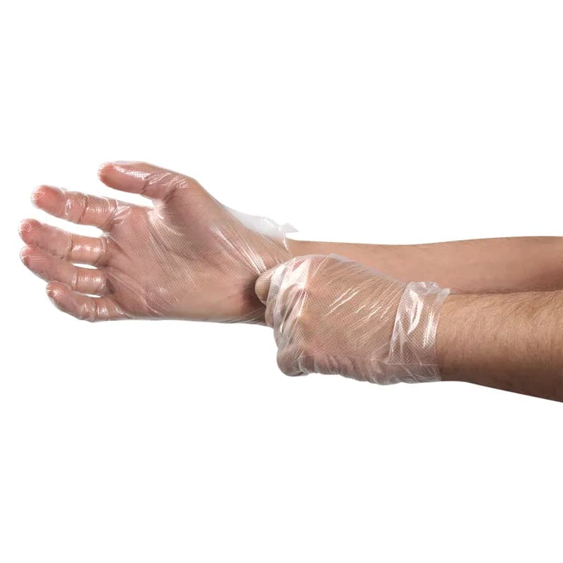 Gloves Small (SM) Synthetic Powder-Free Hybrid Diamond Grip 200 Count/Pack 5 Packs/Case 1000 Count/Case