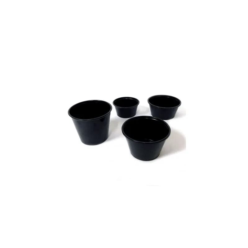 Victoria Bay Souffle & Portion Cup 2 OZ PP Black 100 Count/Pack 25 Packs/Case 2500 Count/Case