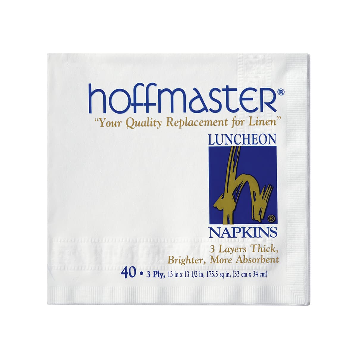 Luncheon Napkins White Greek Key Paper 3PLY Embossed 960/Case
