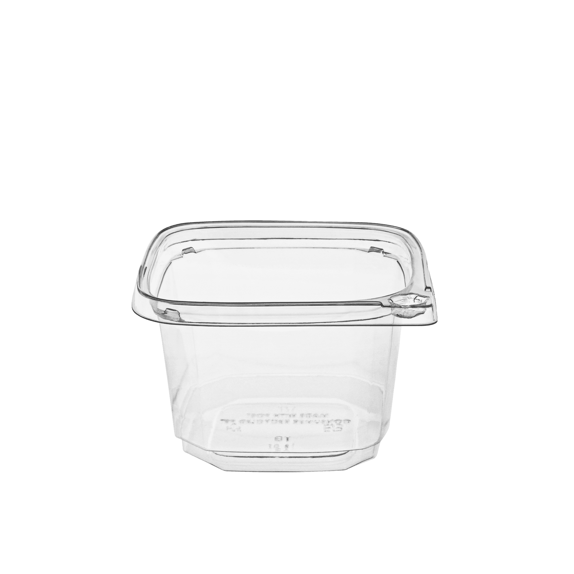 Deli Container Base 16 OZ PET Clear Square Tamper-Evident 500/Case