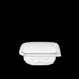 Deli Container Base 8 OZ PET Clear Square Tamper-Evident 500/Case