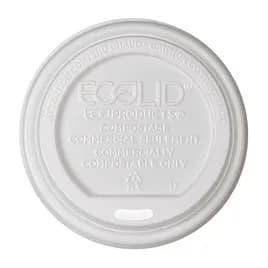 World Art Lid Flat PLA White For 10-20 OZ Hot Cup Sip Through 800/Case