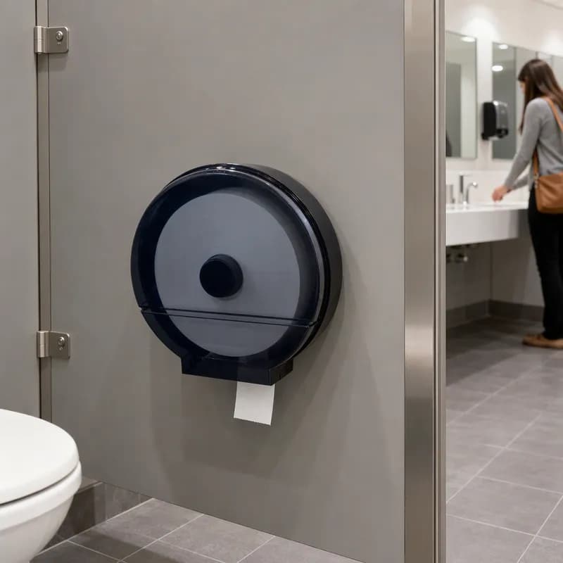 Toilet Paper Dispenser 15.2X15X5.5 IN Translucent Black Jumbo Sr (JRT) Single 1/Each