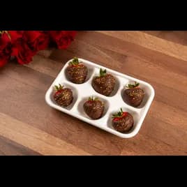 Strawberry Berry Basket Hinged 6 Compartment Molded Fiber 400/Case
