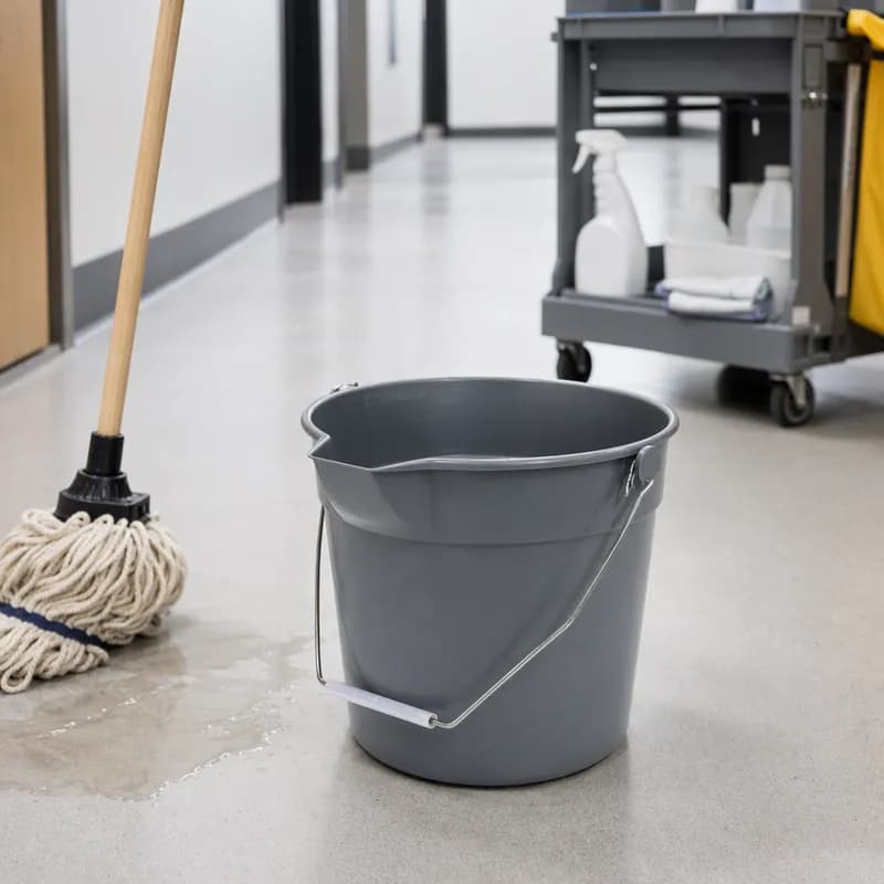 Utility Bucket & Pail 10 QT Plastic Gray 1/Each