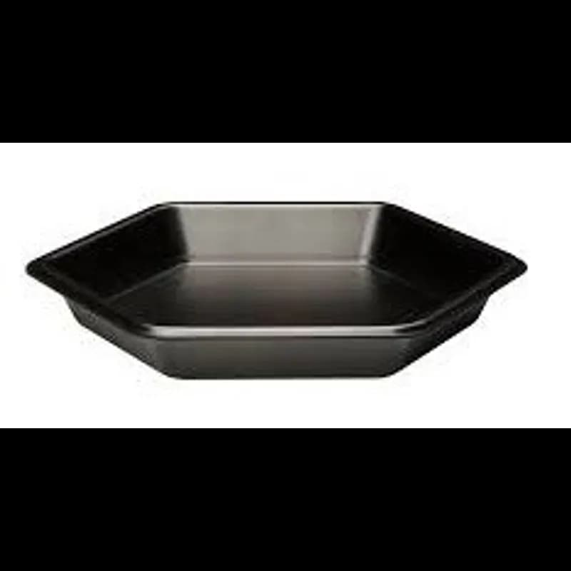 Serving Tray 9.125X1.375 IN Polystyrene Foam Black Hexagon 200/Case