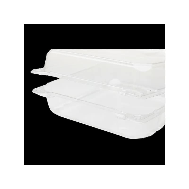 Take-Out Container Hinged 9X9 IN PET Clear 200/Case