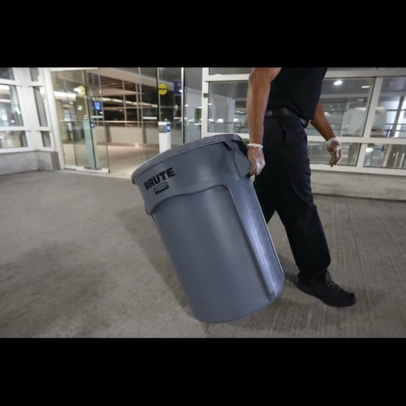 Brute® 1-Stream Trash Can 28.03X24.09X31.3 IN 44 GAL Blue Resin Vented Food Safe 1/Each