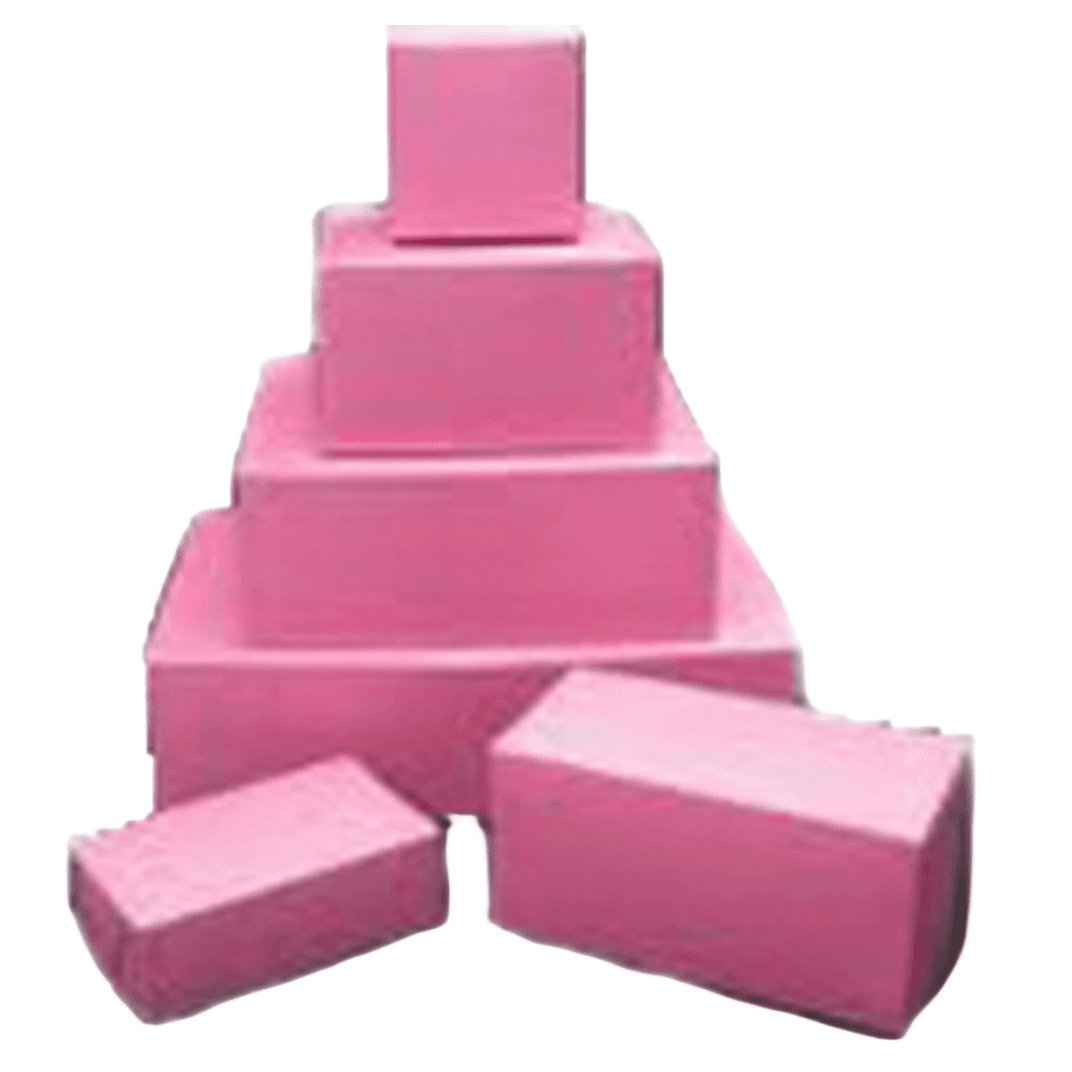 Cake Box 14X10X4 IN Paperboard Pink Rectangle 100/Case