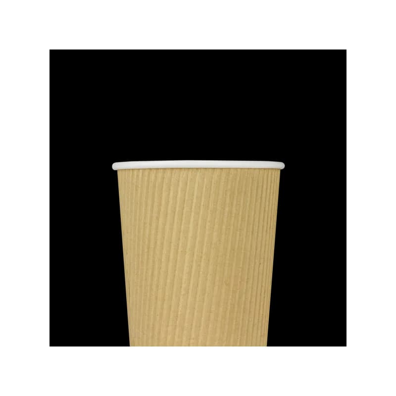 Karat® Hot Cup Ripple 20 OZ Paper Kraft 90MM 500/Case