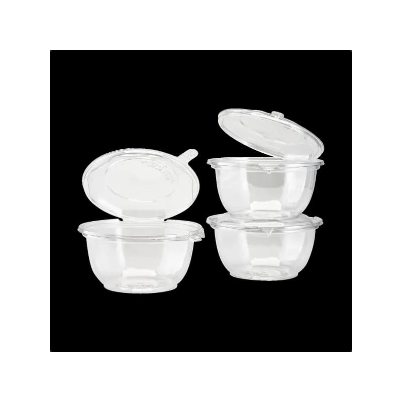 Salad Take-Out Container Hinged With Dome Lid 32 OZ PET Clear Tamper-Resistant 240/Case