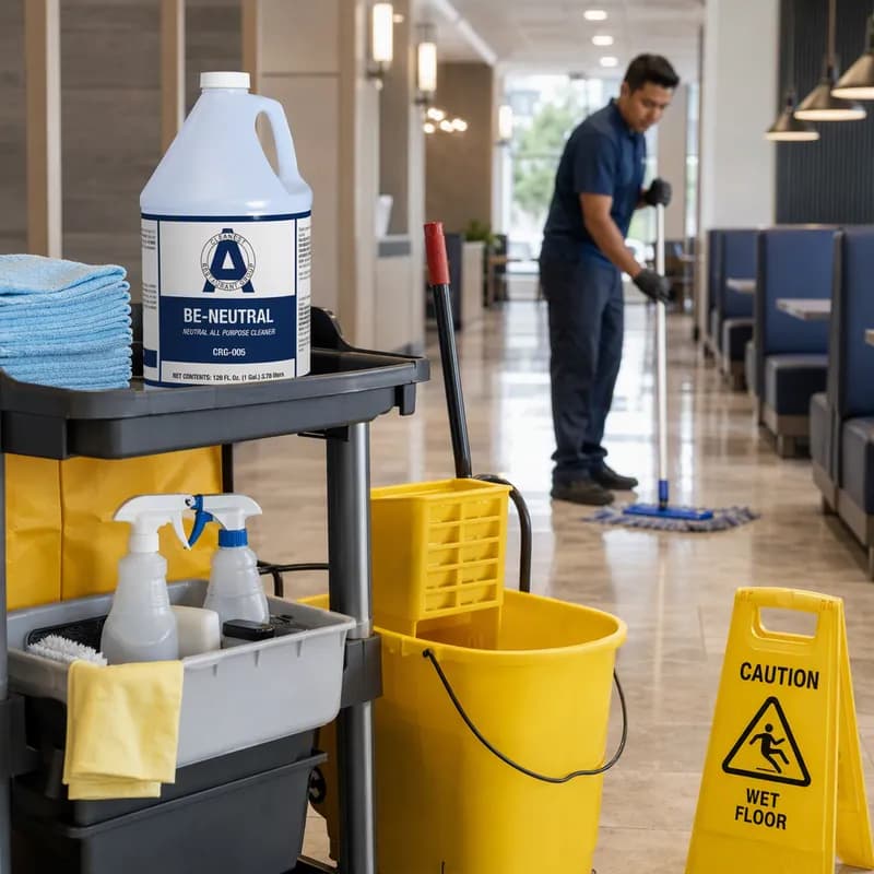 Be Neutral Lemon Floor Cleaner 1 GAL Alkaline 4/Case