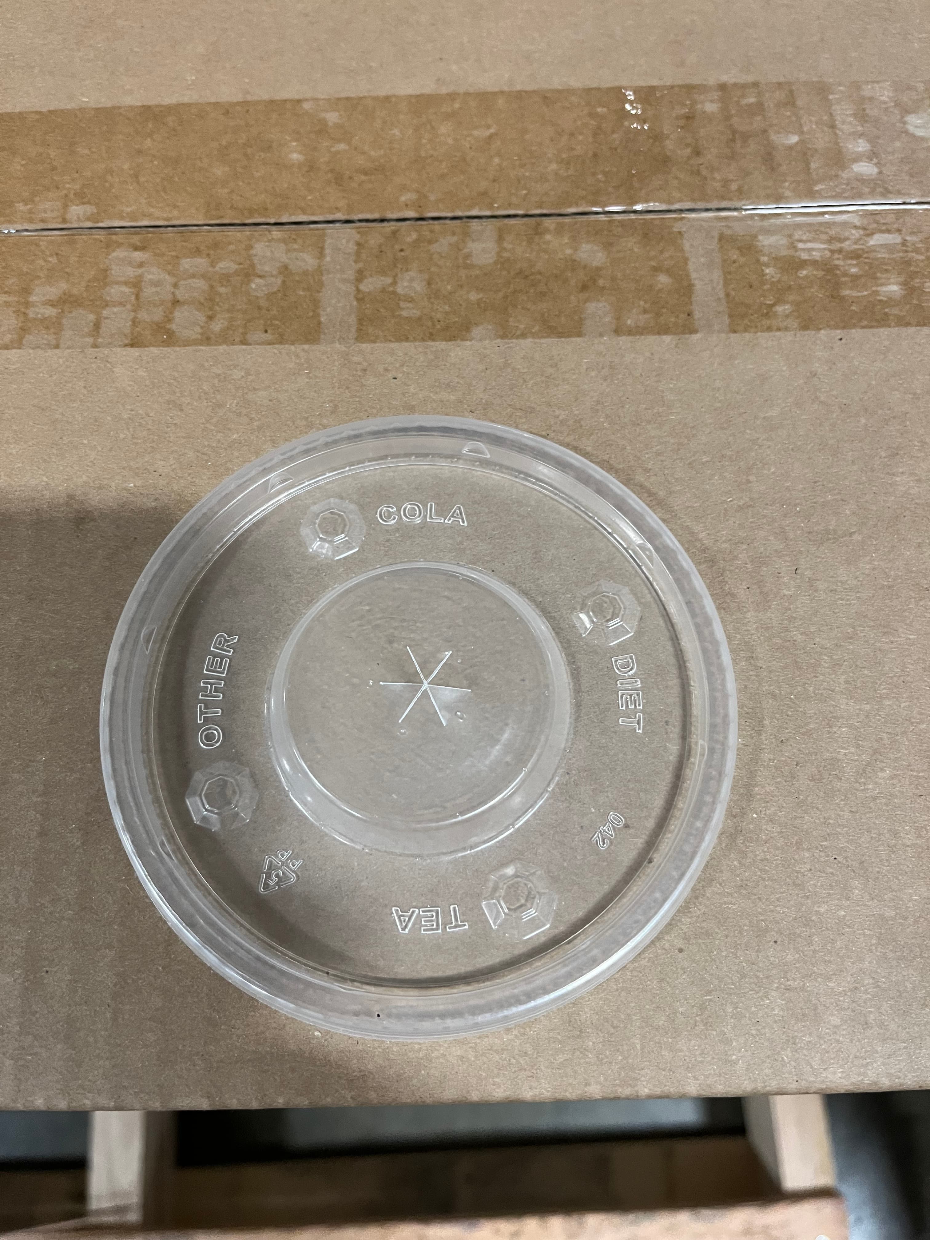 Get Go Lid Flat For 40 OZ Cup Slotted 1500/Case