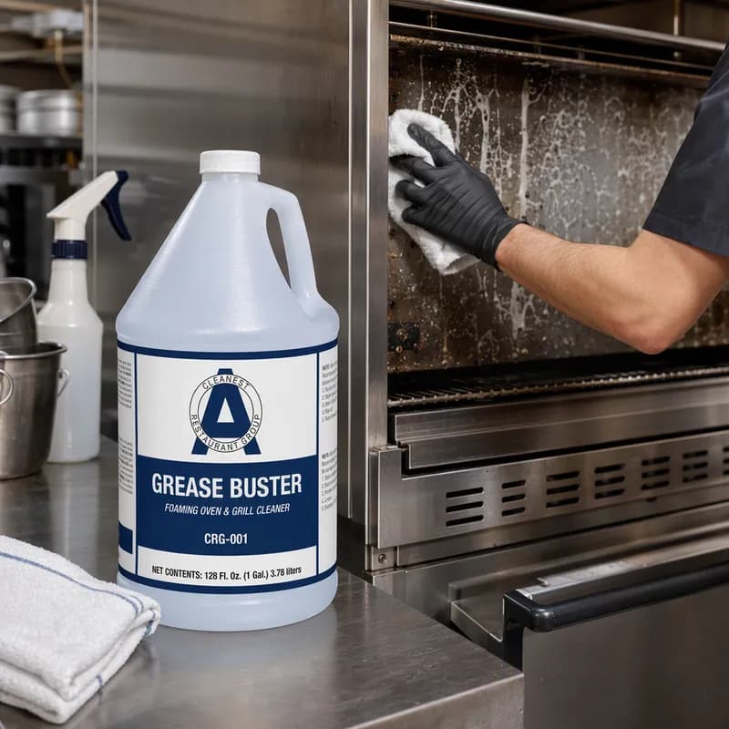 Grease Buster Foaming Oven & Grill Cleaner Citrus Scent Oven & Grill Cleaner 1 GAL Foam RTU 4/Case