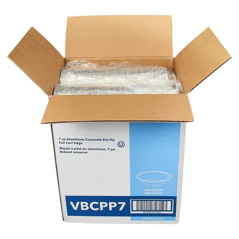 Victoria Bay Casserole Take-Out Container Base 7 OZ Aluminum Silver Round 750/Case