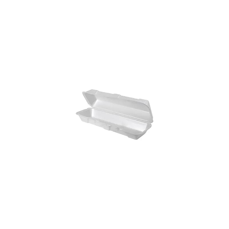 Hoagie & Sub Take-Out Container Hinged XL 12X4X3 IN Polystyrene Foam 200/Case