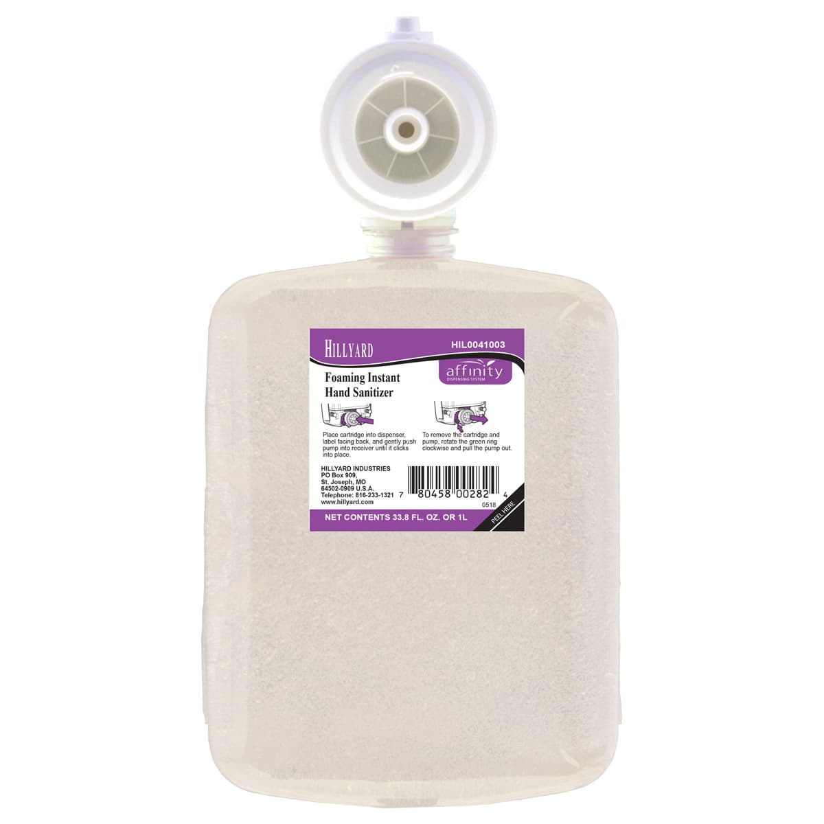 Affinity® Hand Sanitizer Foam 1 L Pleasant Scent Clear Instant 4/Case