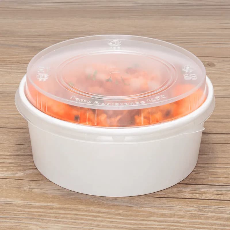 Victoria Bay Lid Flat PP For 32 OZ Short Paper Bucket 45 Count/Pack 8 Packs/Case 360 Count/Case