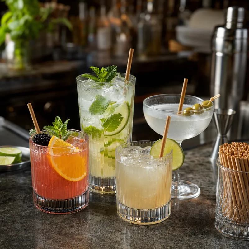 Cocktail Straw 5.9 IN Agave Natural Unwrapped 2000/Case