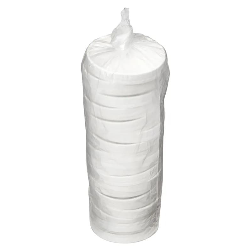 Victoria Bay Lid Flat Paperboard White Round For 16-32 OZ Squat Container Vented 500/Case