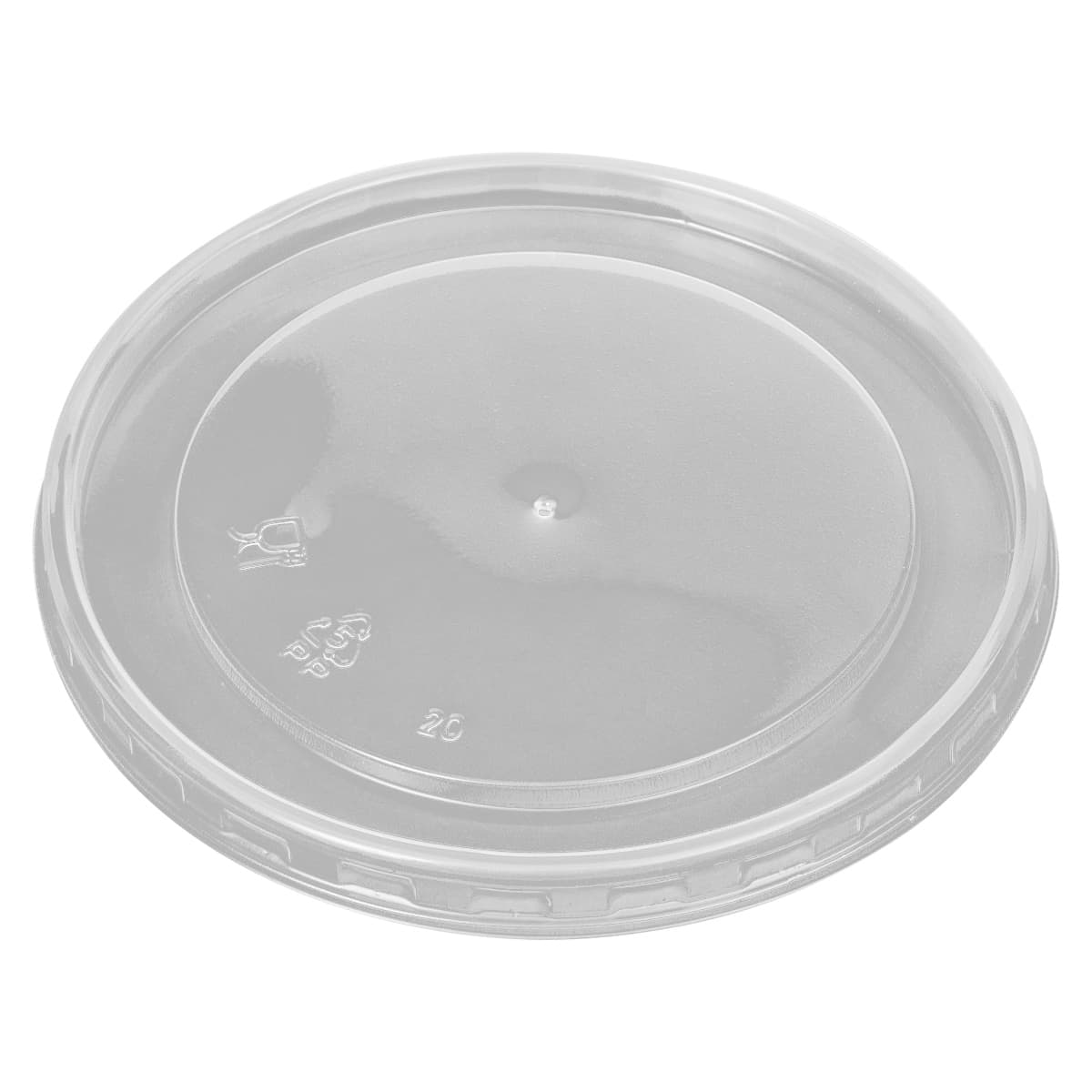 Victoria Bay Lid PP Translucent For 16-32 OZ Squat Container High Heat Vented 500/Case