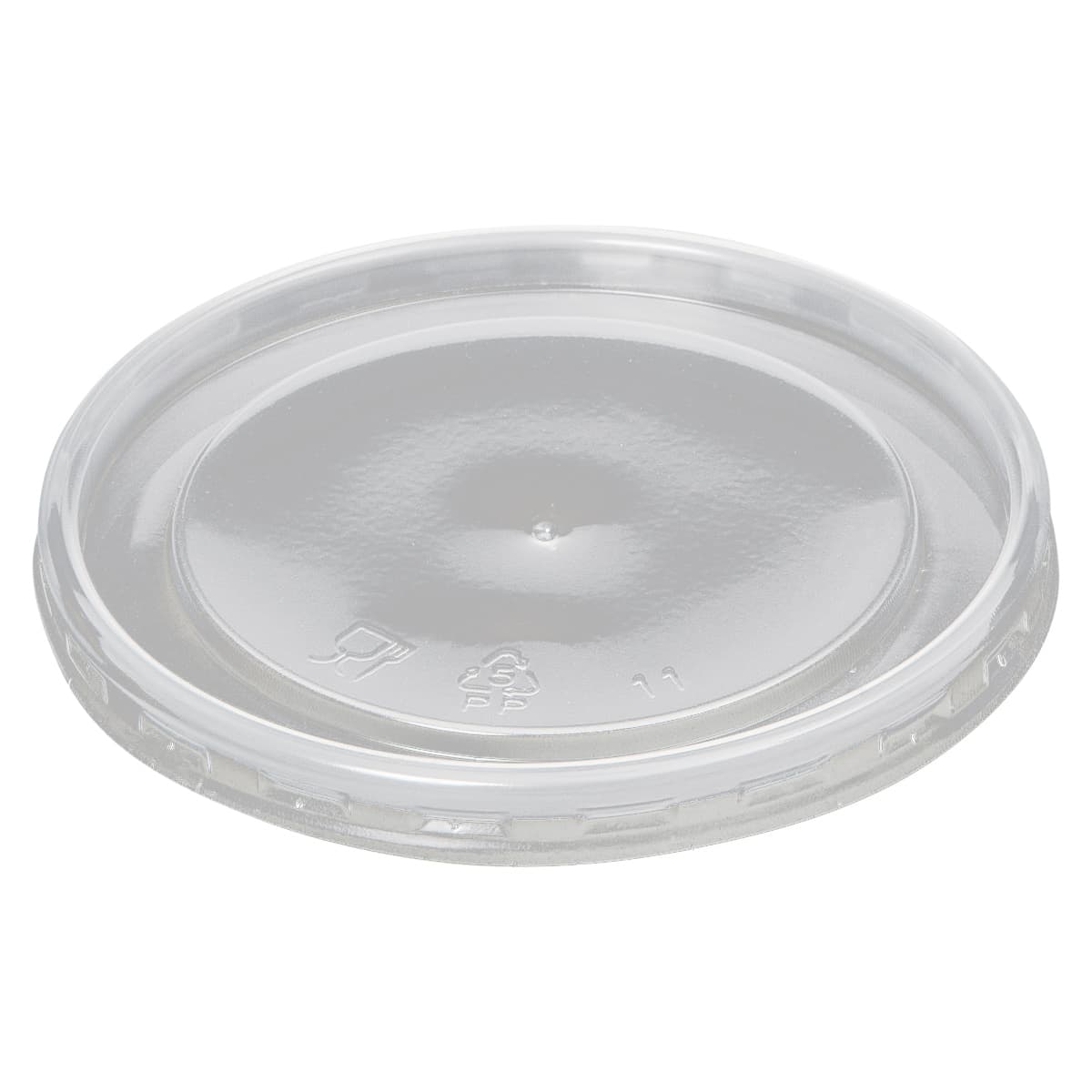 Victoria Bay Lid Flat PP Clear Round For 6-16 OZ Tall Container Vented 1000/Case