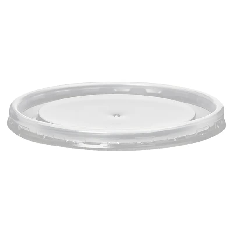 Victoria Bay Lid Flat PP Clear Round For 6-16 OZ Tall Container Vented 1000/Case