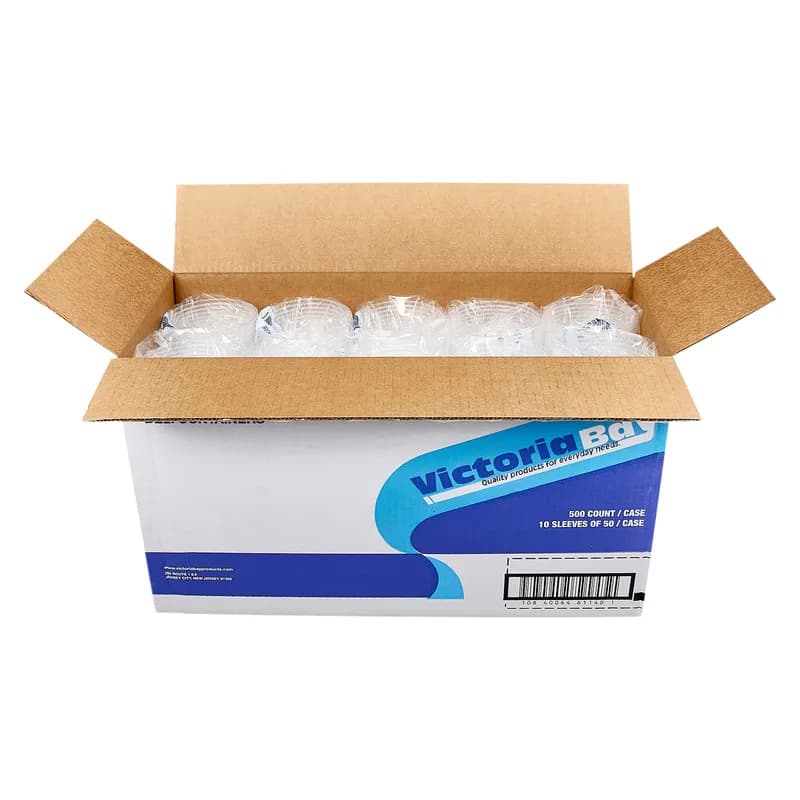 Victoria Bay Deli Container Base 8 OZ PP Clear Round Microwave Safe 50 Count/Pack 10 Packs/Case 500 Count/Case