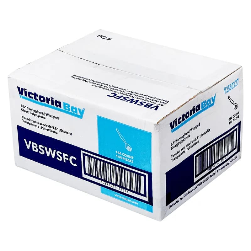 Victoria Bay Serving Fork 8.5 IN PS Clear Individually Wrapped 144/Case