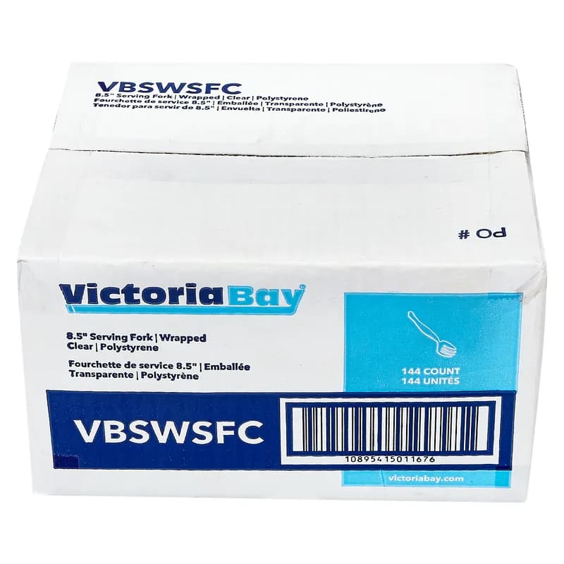 Victoria Bay Serving Fork 8.5 IN PS Clear Individually Wrapped 144/Case