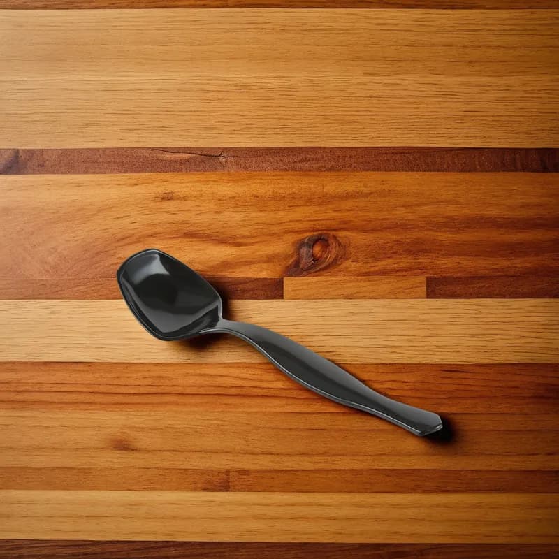 Victoria Bay Serving Spoon 8.5 IN Plastic Black Individually Wrapped 144/Case