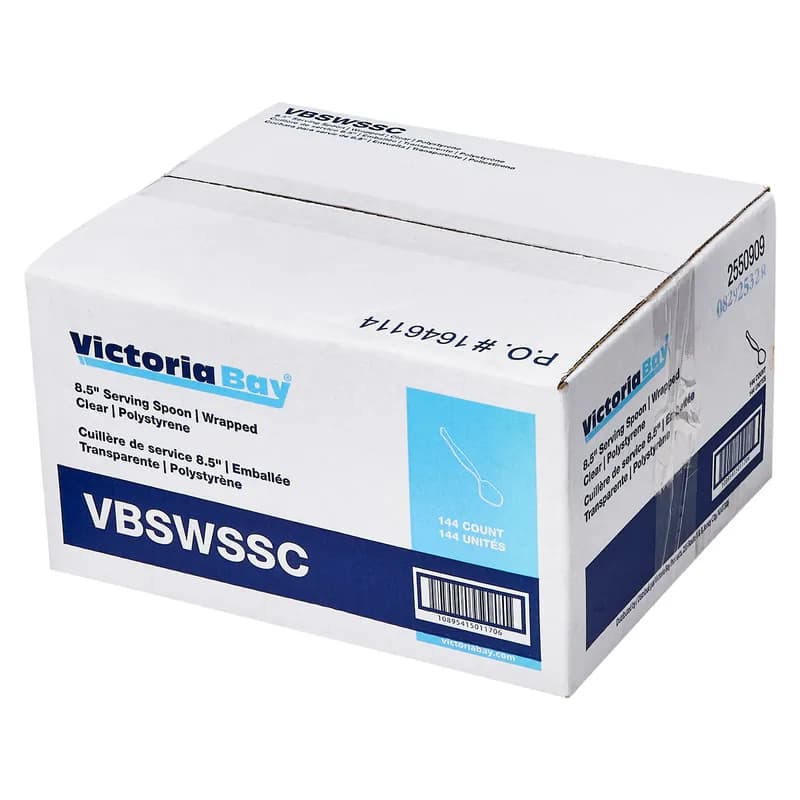 Victoria Bay Serving Spoon 8.5 IN PS Clear Individually Wrapped 144/Case