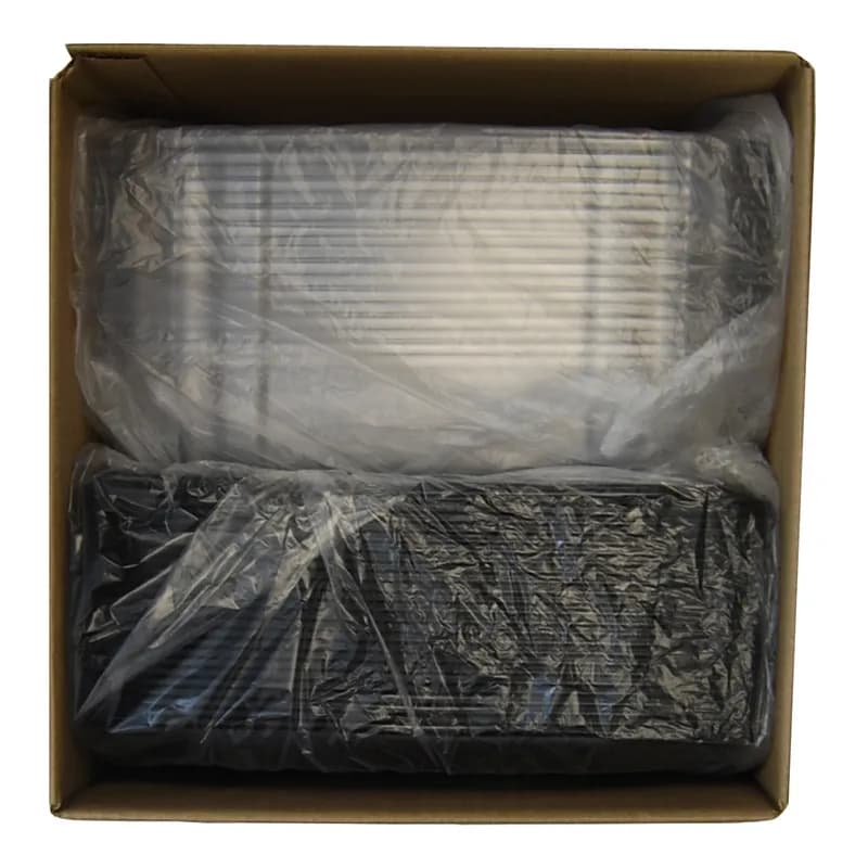 UltraStack® Take-Out Container Base & Lid Combo 12.88X12.88X3.76 IN PET Black Clear Square 25/Case