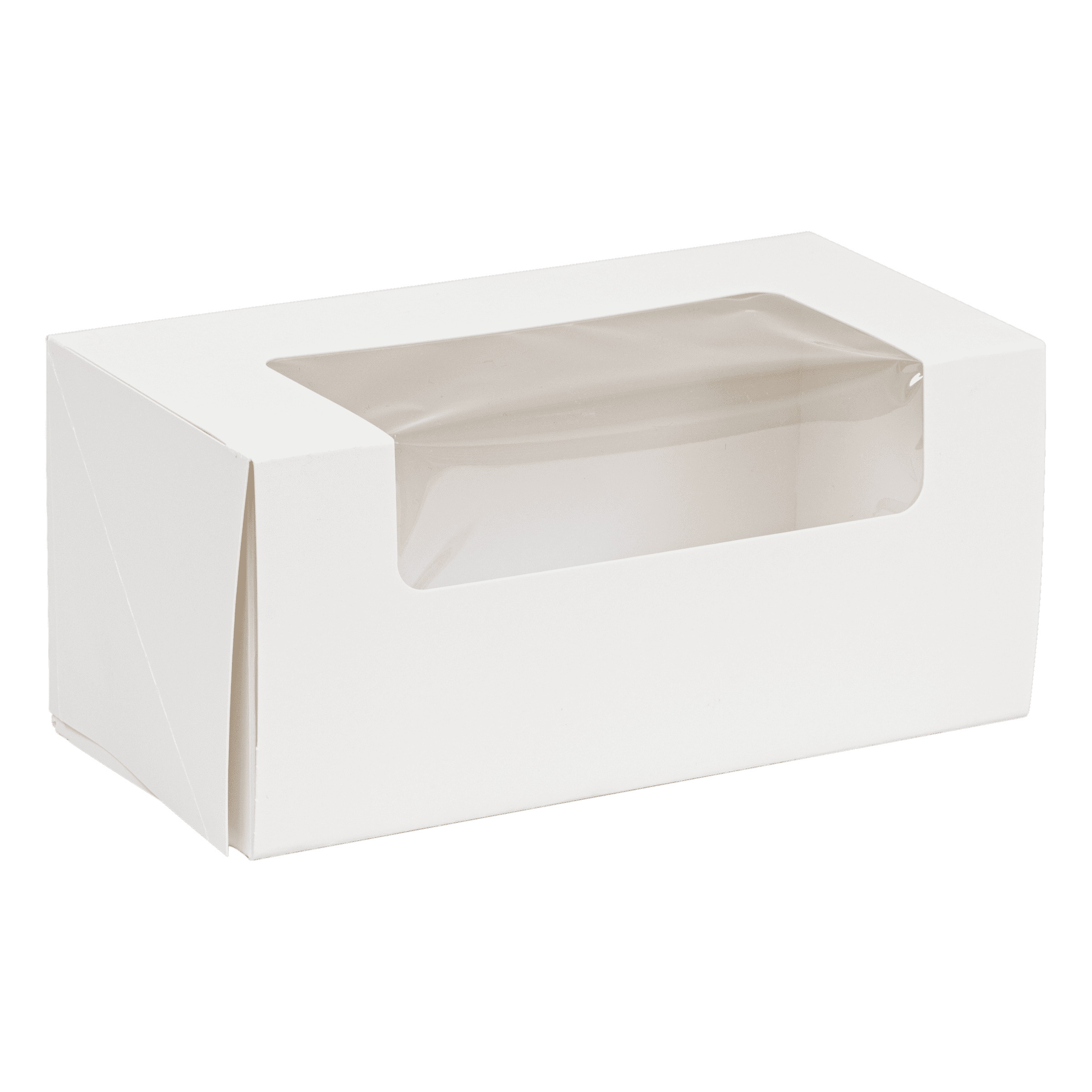 Donut Box 9X4.5X4 IN SBS Paperboard White Waterfall With Window 100/Case